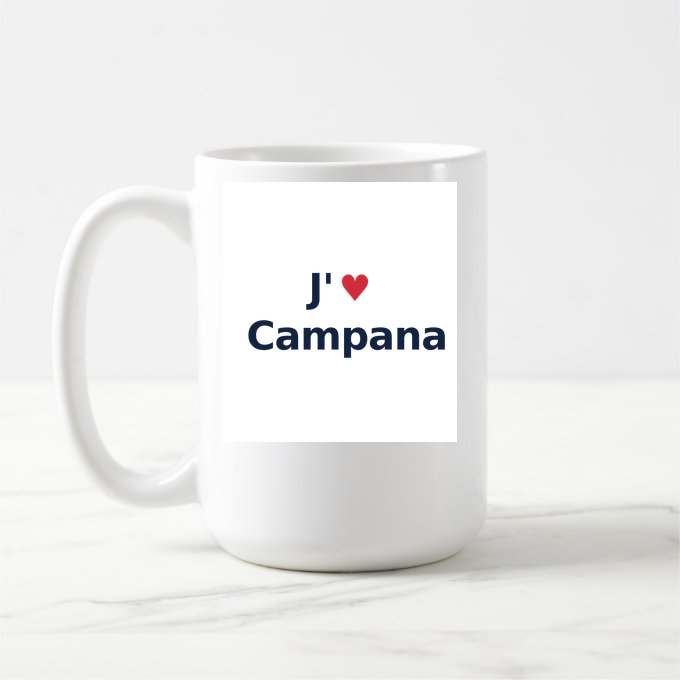 Mug personnalisé Campana — design J'aime Campana