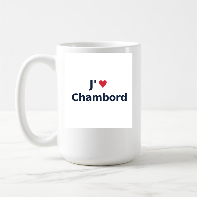 Mug personnalisé Chambord — design J'aime Chambord