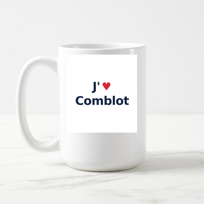 Mug personnalisé Comblot — design J'aime Comblot