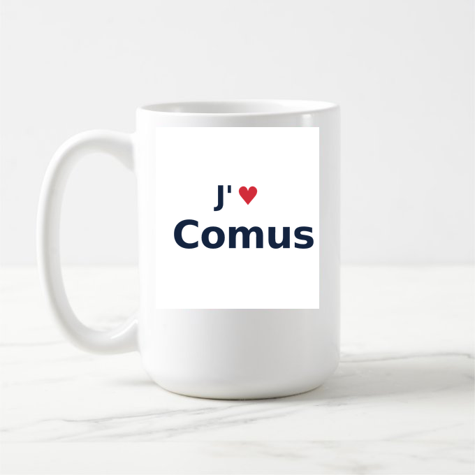 Mug personnalisé Comus — design J'aime Comus