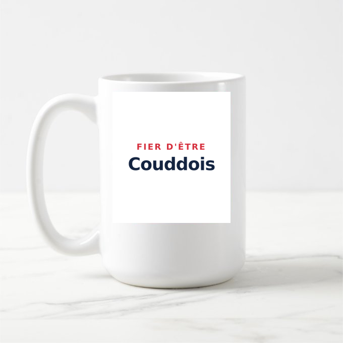 Mug « Fier d'être Couddois » — design pour Couddes