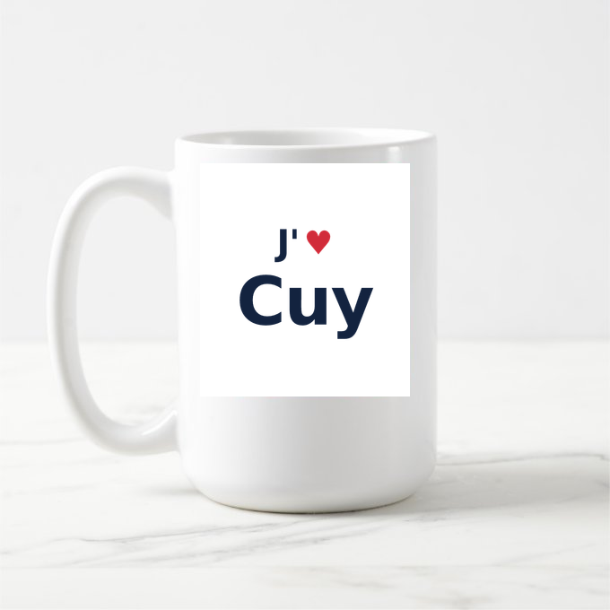 Mug personnalisé Cuy — design J'aime Cuy