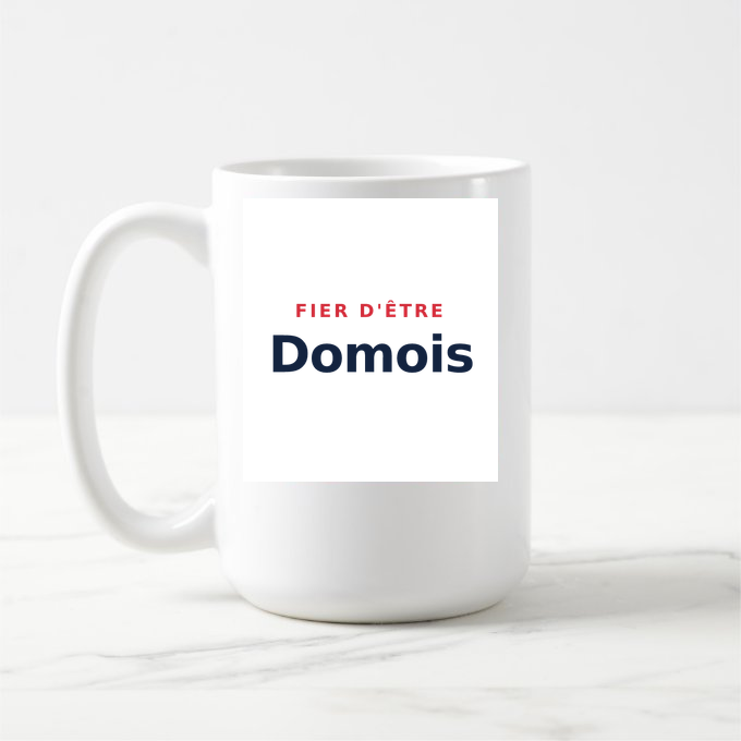 Mug « Fier d'être Domois » — design pour Dom-le-Mesnil