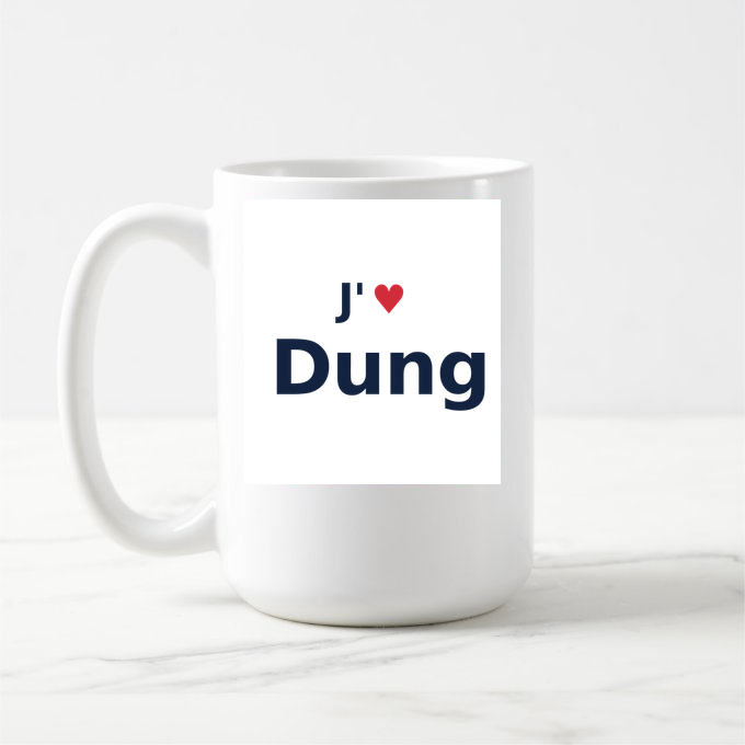 Mug personnalisé Dung — design J'aime Dung