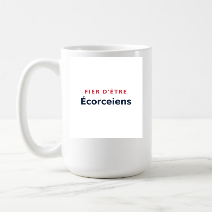 Mug « Fier d'être Écorceiens » — design pour Écorcei