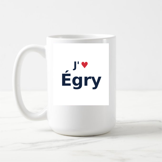 Mug personnalisé Égry — design J'aime Égry