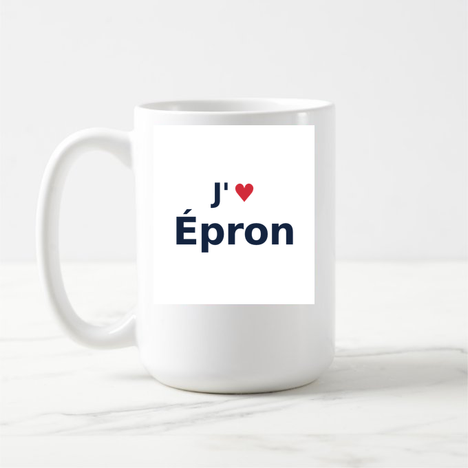 Mug personnalisé Épron — design J'aime Épron
