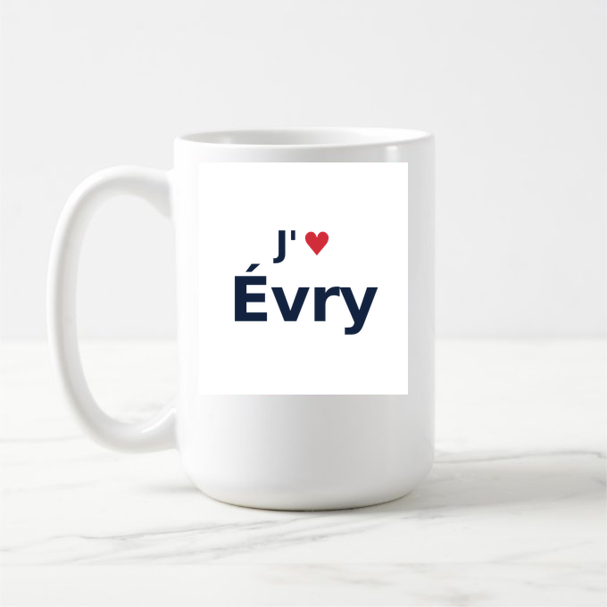Mug personnalisé Évry — design J'aime Évry