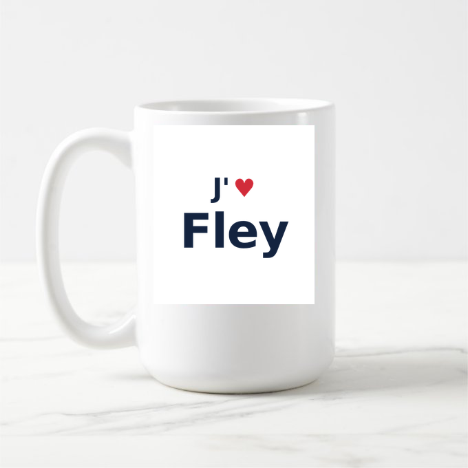 Mug personnalisé Fley — design J'aime Fley