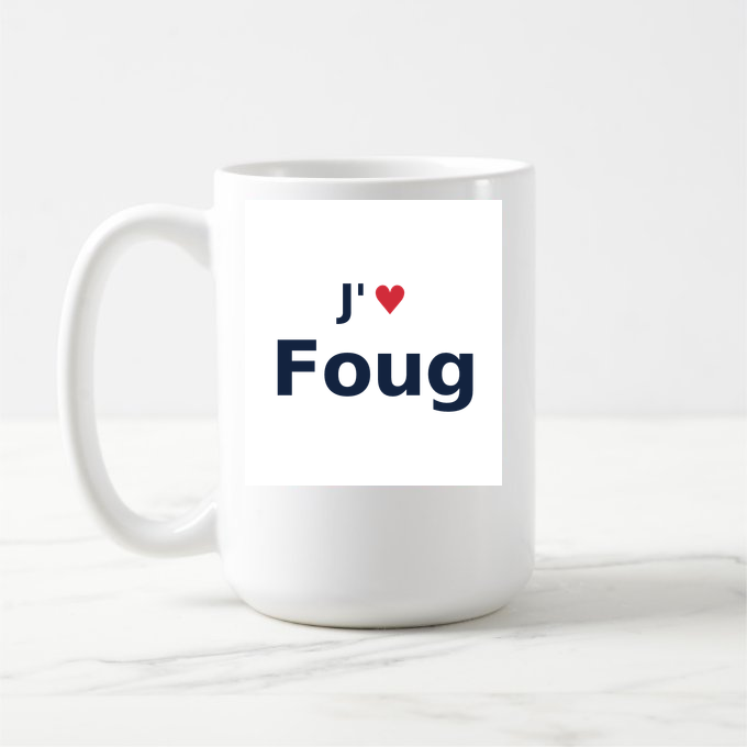 Mug personnalisé Foug — design J'aime Foug
