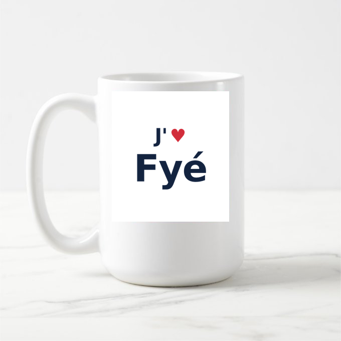 Mug personnalisé Fyé — design J'aime Fyé