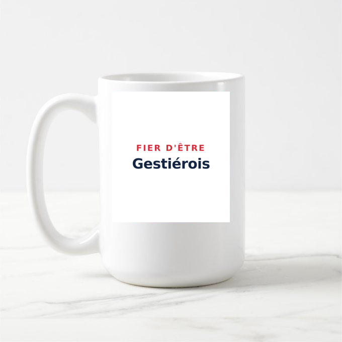 Mug « Fier d'être Gestiérois » — design pour Gestiès