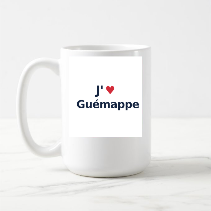 Mug personnalisé Guémappe — design J'aime Guémappe