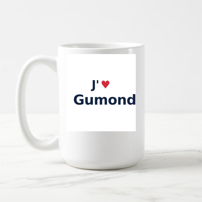 Mug personnalisé Gumond — design J'aime Gumond