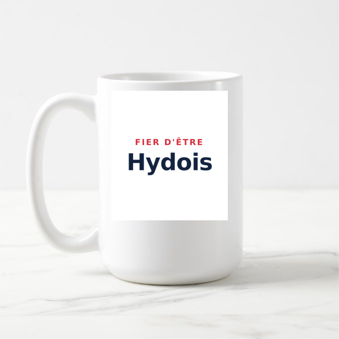 Mug « Fier d'être Hydois » — design pour Hyds