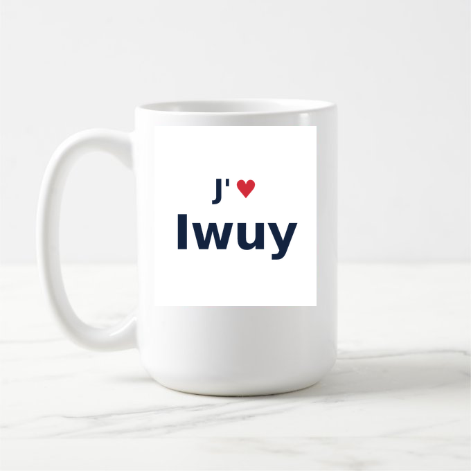 Mug personnalisé Iwuy — design J'aime Iwuy