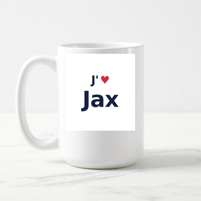 Mug personnalisé Jax — design J'aime Jax