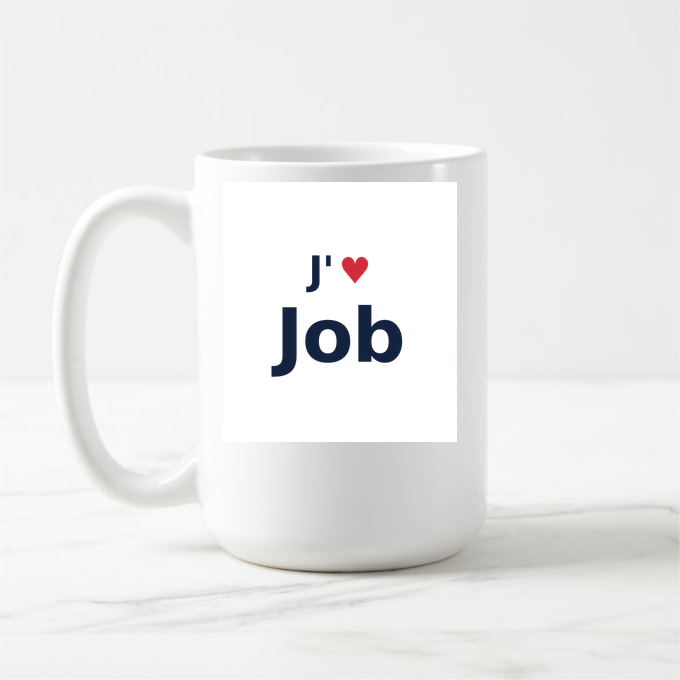 Mug personnalisé Job — design J'aime Job