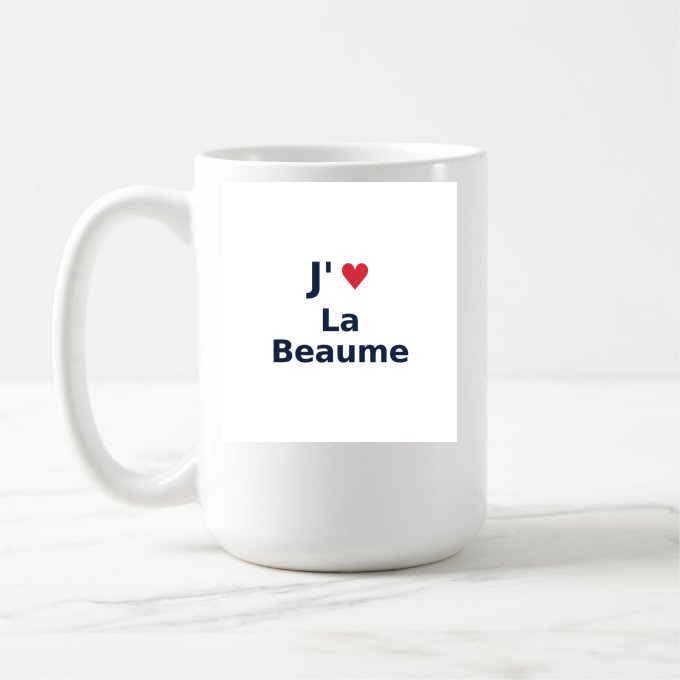 Mug personnalisé La Beaume — design J'aime La Beaume