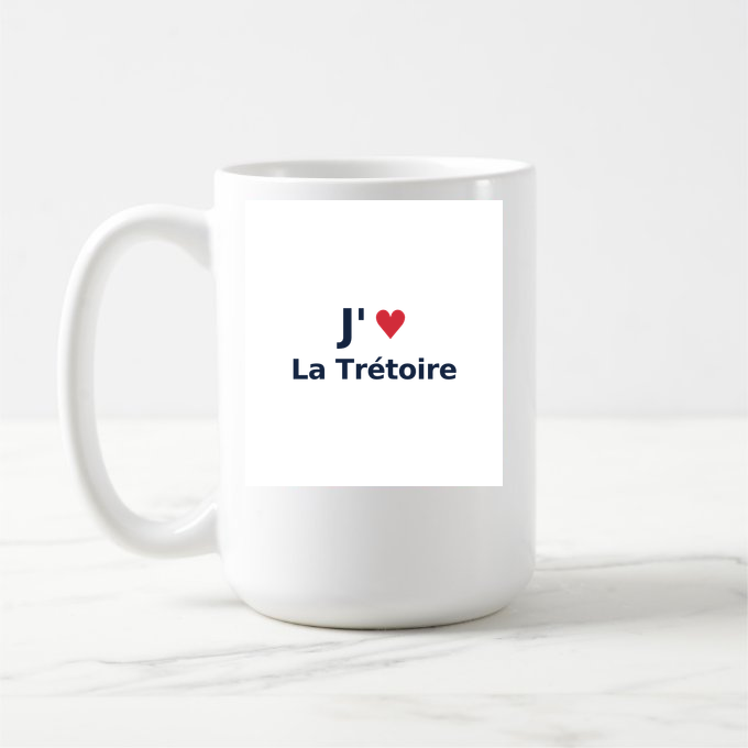 Mug personnalisé La Trétoire — design J'aime La Trétoire