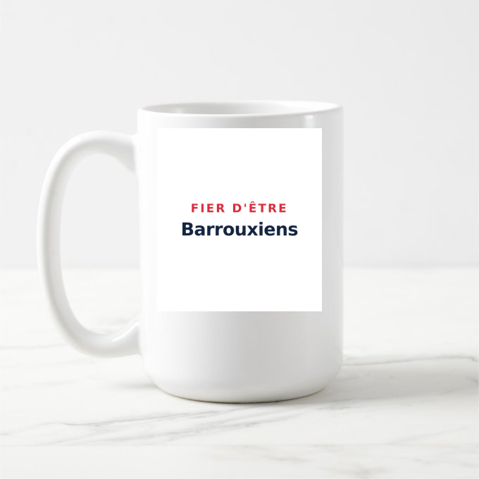 Mug « Fier d'être Barrouxiens » — design pour Le Barroux