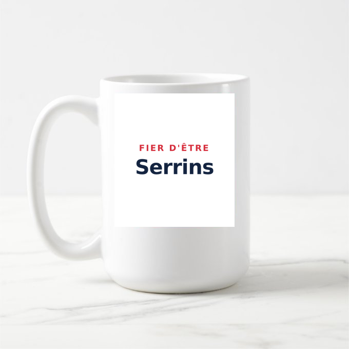 Mug « Fier d'être Serrins » — design pour Le Grand-Serre