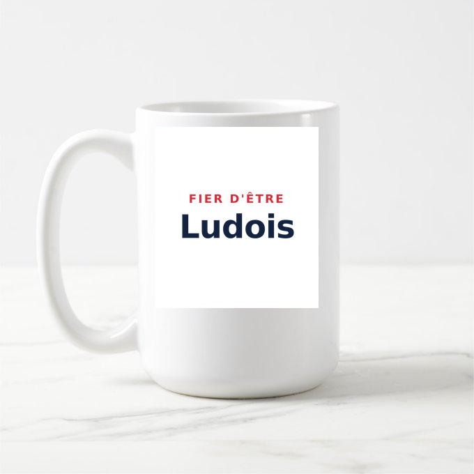 Mug « Fier d'être Ludois » — design pour Le Lude