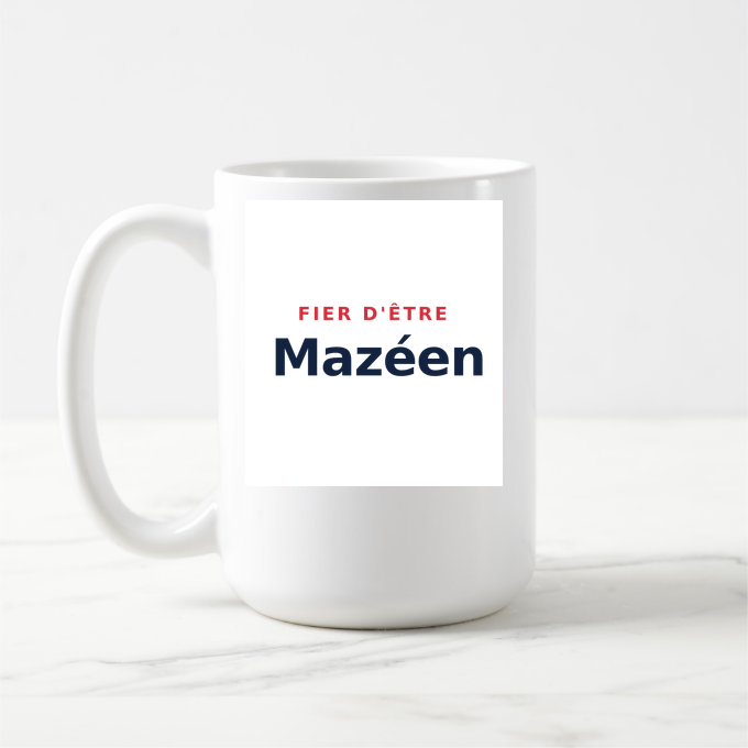 Mug « Fier d'être Mazéen » — design pour Le Mazeau