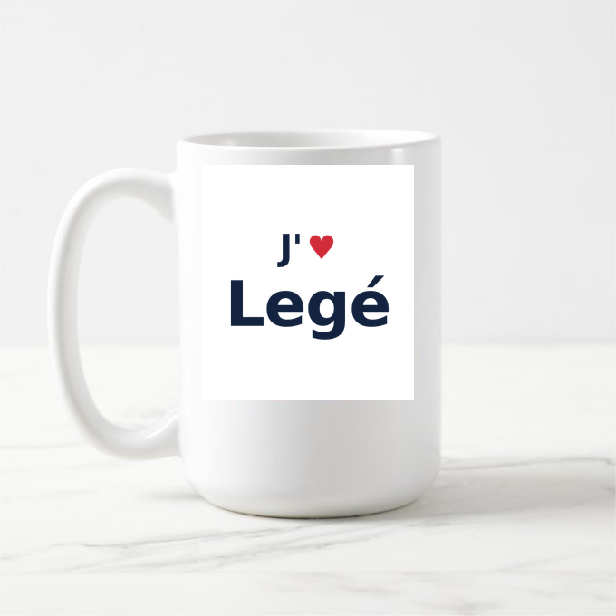 Mug personnalisé Legé — design J'aime Legé
