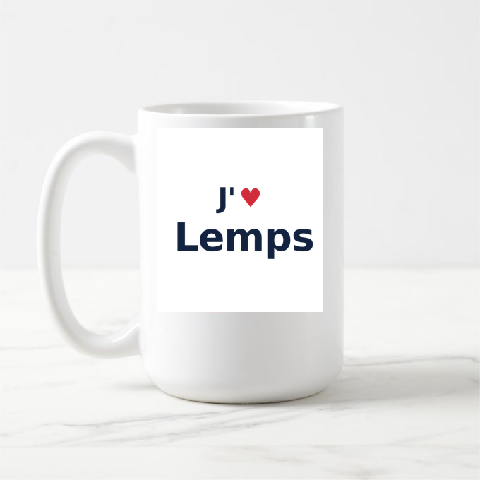 Mug personnalisé Lemps — design J'aime Lemps