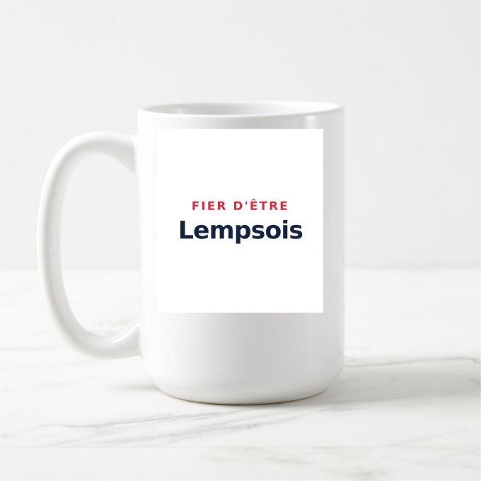 Mug « Fier d'être Lempsois » — design pour Lemps