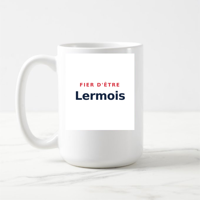 Mug « Fier d'être Lermois » — design pour Lerm-et-Musset