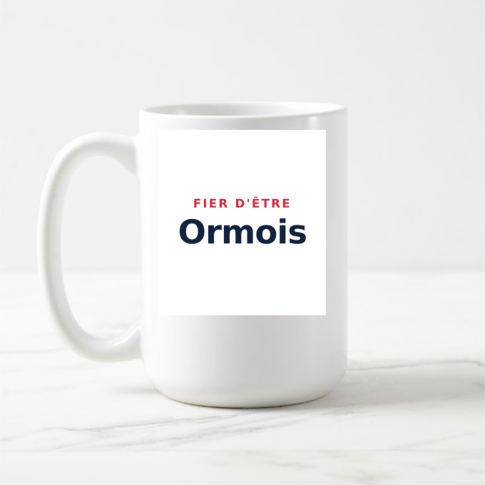 Mug « Fier d'être Ormois » — design pour Les Ormes