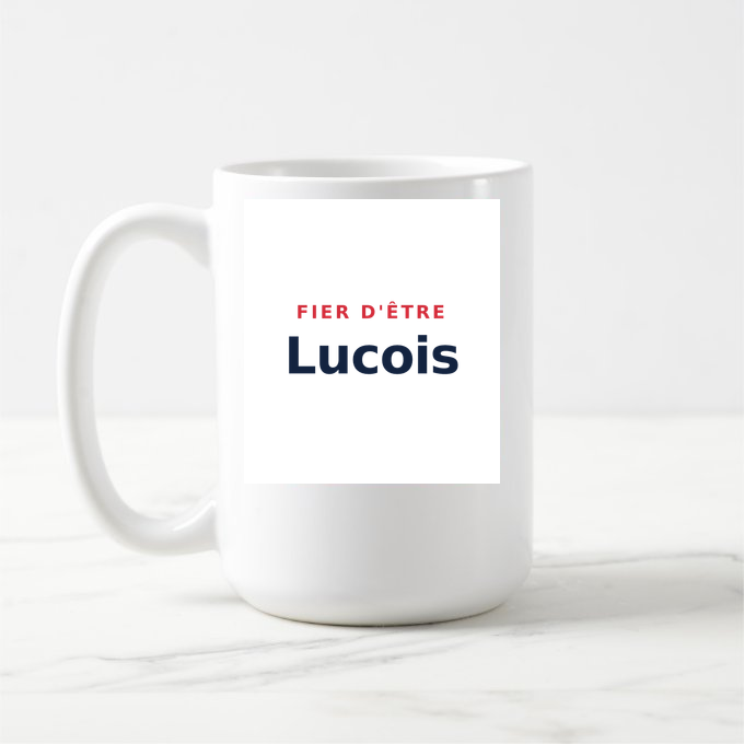 Mug « Fier d'être Lucois » — design pour Luc-en-Diois