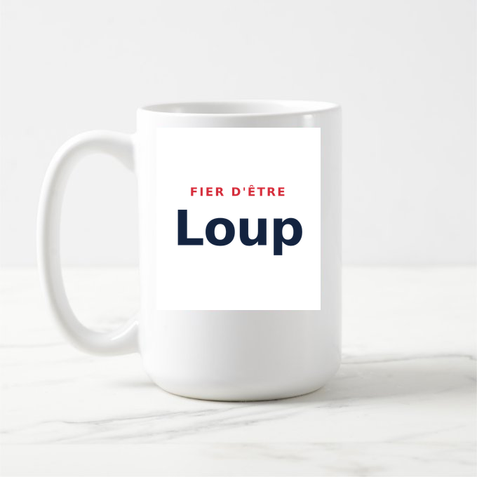 Mug « Fier d'être Loup » — design pour Luppy