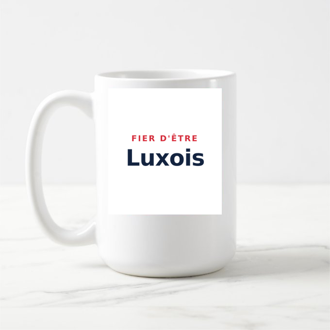 Mug « Fier d'être Luxois » — design pour Lux