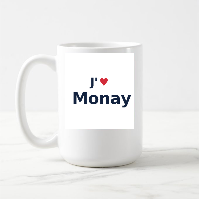 Mug personnalisé Monay — design J'aime Monay