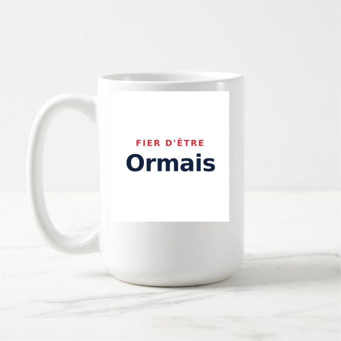 Mug « Fier d'être Ormais » — design pour Ormes