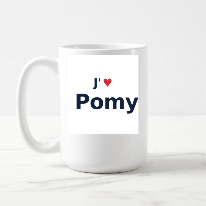 Mug personnalisé Pomy — design J'aime Pomy