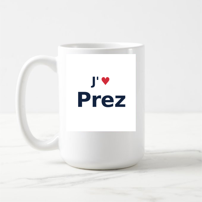 Mug personnalisé Prez — design J'aime Prez