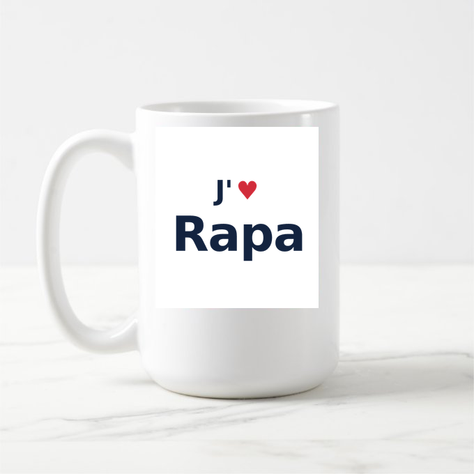 Mug personnalisé Rapa — design J'aime Rapa