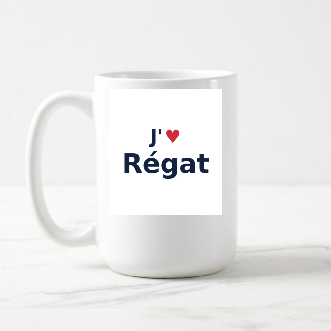 Mug personnalisé Régat — design J'aime Régat