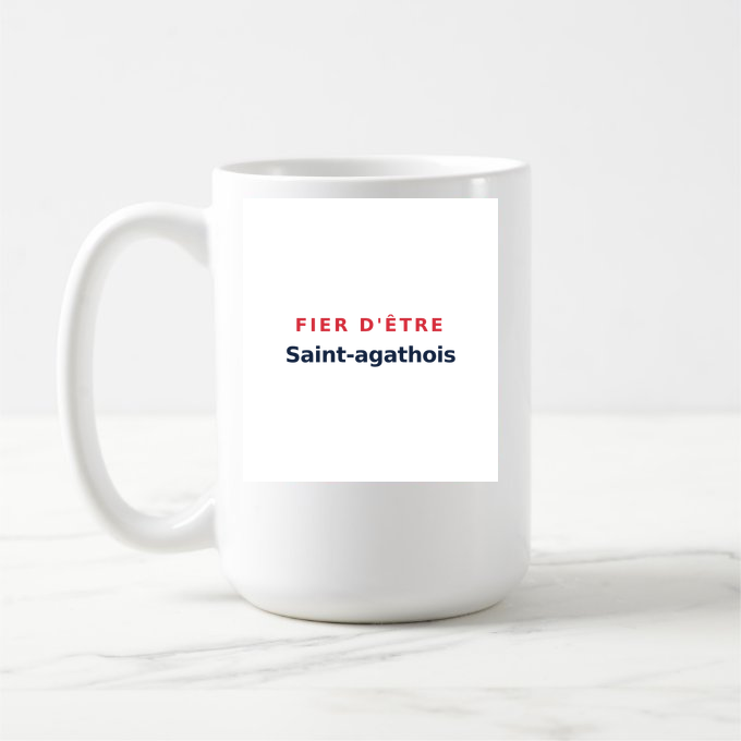 Mug « Fier d'être Saint-agathois » — design pour Sainte-Agathe-la-Bouteresse