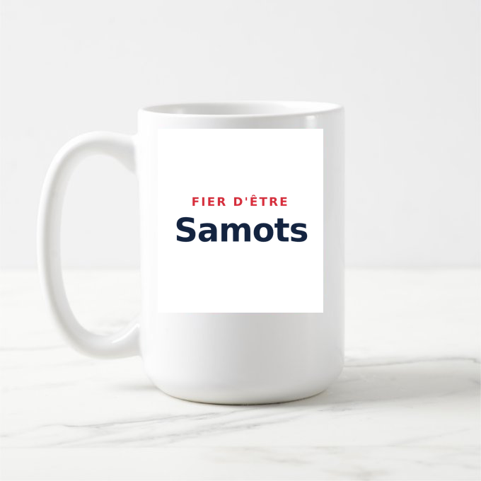 Mug « Fier d'être Samots » — design pour Sames