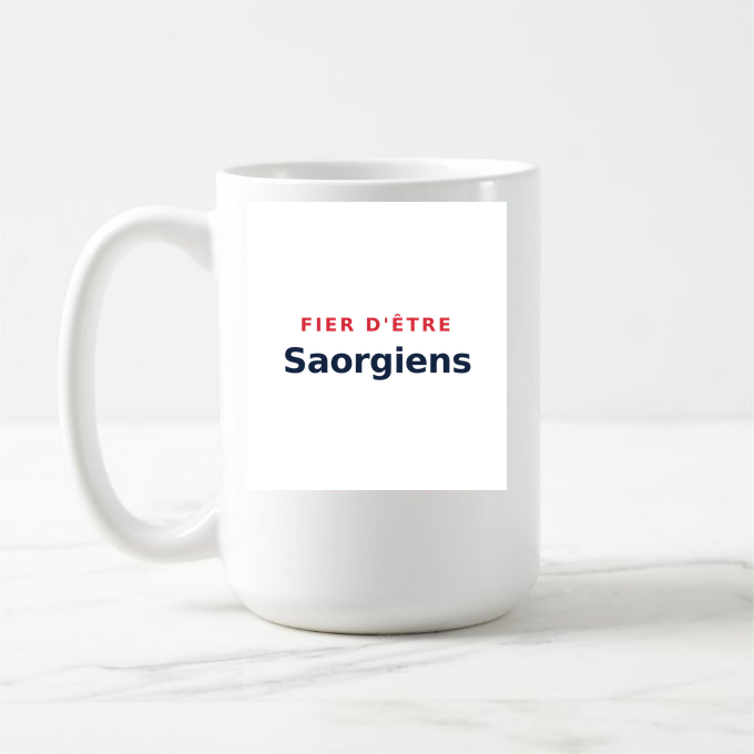 Mug « Fier d'être Saorgiens » — design pour Saorge