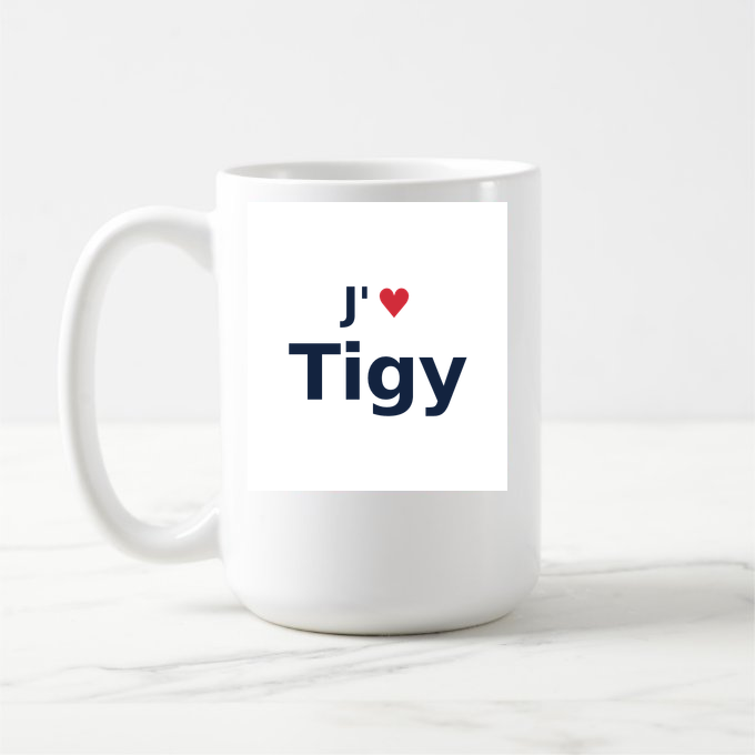 Mug personnalisé Tigy — design J'aime Tigy