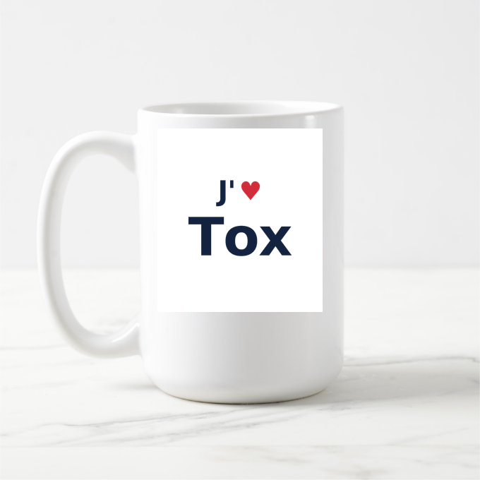 Mug personnalisé Tox — design J'aime Tox