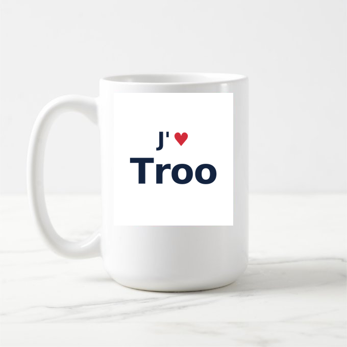 Mug personnalisé Troo — design J'aime Troo