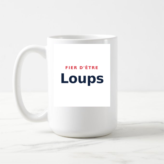 Mug « Fier d'être Loups » — design pour Villers-le-Tourneur
