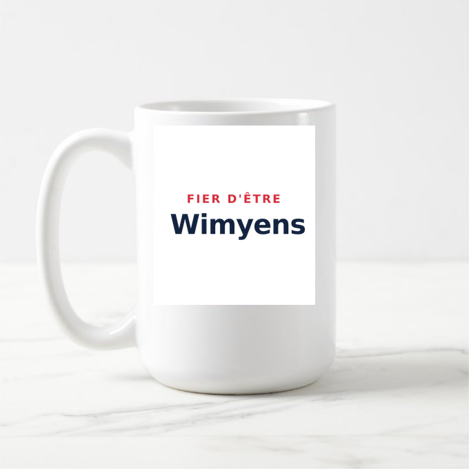 Mug « Fier d'être Wimyens » — design pour Wimy